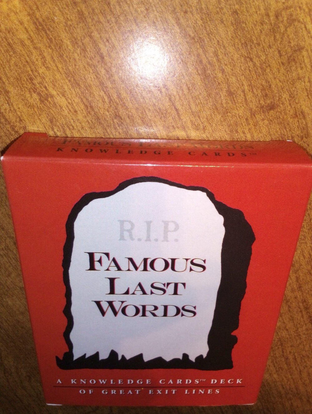 R.I.P. Famous Last Words A Knowledge Cards Deck 1998 Alan Bisport Pomegranate